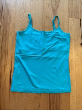 Tommy Bahama Turquoise Blue Spaghetti Strap Camisole, Size Small